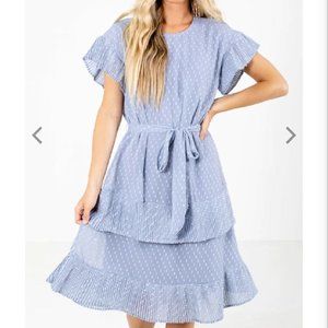 Bella Ella Boutique Light blue midi dress